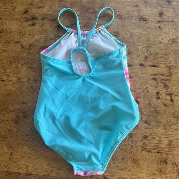 Cat & Jack tie dye rainbow swirl swimsuit - Picture 4 of 5